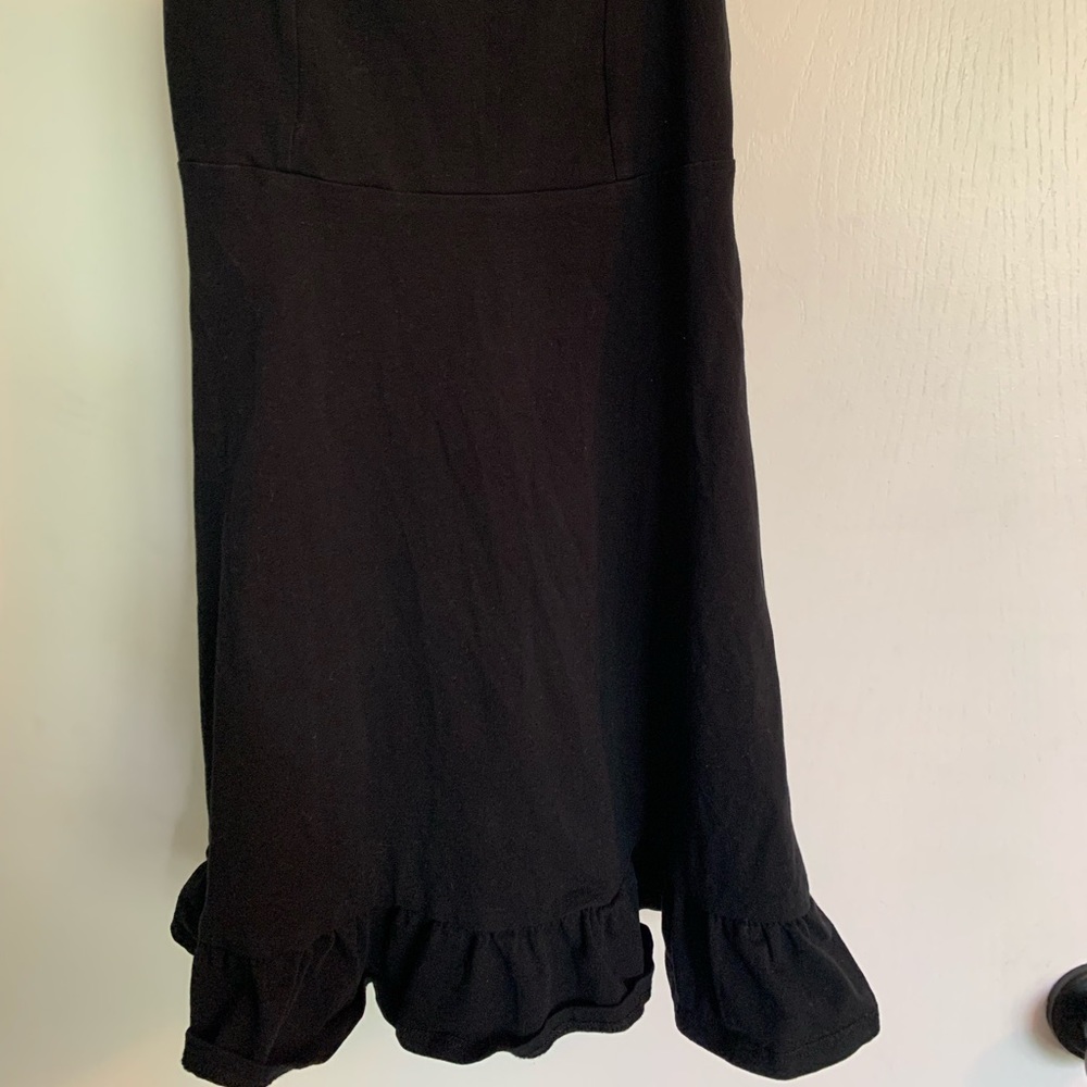 ASOS black mini ruffle dress
